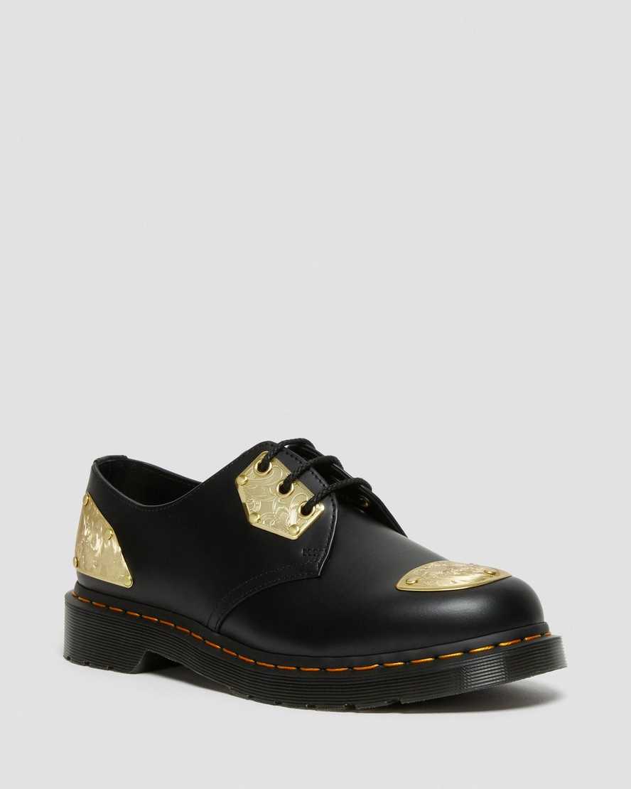 Dr Martens Oxford Shoes Men's King Nerd 1461 Leather Black | Malaysia 19506-DCVH